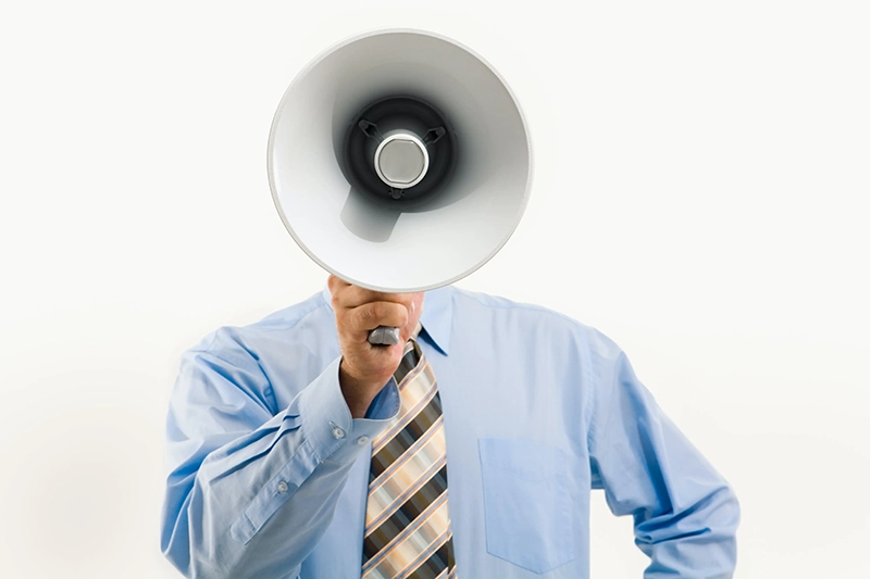 Your employee brand and your brand are one and the same – get them working as one. 1 Businessman shouting directly at you through a megaphone